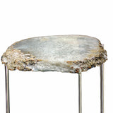 Natural White Quartz Geode Table - 16 x 21 inches - Jodhshop