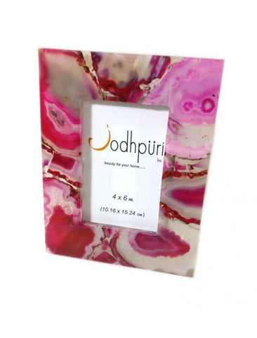 Pink Agate Picture Frame - 4 x 6 inches - Jodhshop
