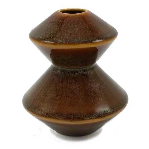 Jetson Brown Ceramic Vase - 4 x 4 x 5 inches - Jodhshop