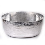 Hammered Aluminum Party Tub - 18.25 x 14 x 8.5 inches - Jodhpuri Online