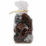 Holiday Cider Scented Silver/Natural Pine Cones - 8 ounces - Jodhshop