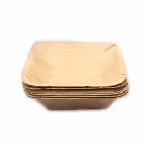 Areca Leaf Square 7 inch Bowl - 25/Pack - Jodhshop