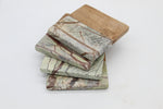 50465: Green Marble with Acacia Wood Square Coasters - Set of 4 - Jodhshop