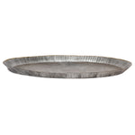 Oval Galvanized Platter with Gold Bead Edge - 19 x 13 inches - Jodhshop