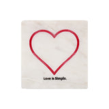 65254; Marble Screen Printed Coasters - Love is Simple - Jodhshop